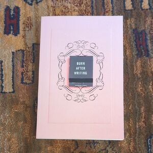 Pink 'Burn After Writing' Journal New!